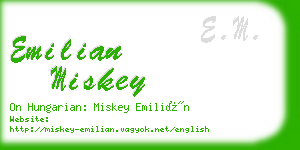 emilian miskey business card
